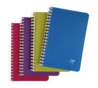 Carnet spirales Clairefontaine Linicolor 11 x 17cm - petits carreaux - 100 pages