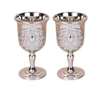 carotoe 2 pièces élégant verre à vin en métal gravé gobelet avec des motifs de fleurs européennes verres à shot pour la maison et la fête Elegant Party Shot Glasses