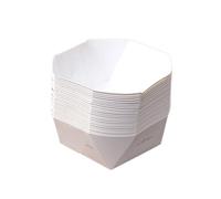 carotoe Assiette de service octogonale créative pour Dessert, canapés pour aliments avec doigts, récipient à pain en papier Recyclable robuste, plateau en papier alimentaire