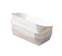 carotoe Assiette de service octogonale créative pour Dessert, canapés pour aliments avec doigts, récipient à pain en papier Recyclable robuste, plateau en papier alimentaire