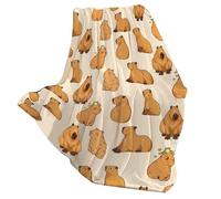 carotoe Capybaras - Couverture en Flanelle imprimée pour lit, Douce et Chaude, pour canapé, Couvre-lit, Plage, Voyage, Bureau, Couverture de répétition