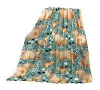 carotoe Capybaras - Couverture en Flanelle imprimée pour lit, Douce et Chaude, pour canapé, Couvre-lit, Plage, Voyage, Bureau, Couverture de répétition