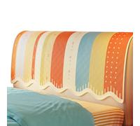 carotoe Décoration de Chambre, enveloppe de tête de lit, Joli Chien imprimé, matériaux en Soie glacée, Couverture de lit en Soie glacée