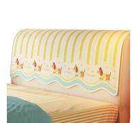carotoe Décoration de Chambre, enveloppe de tête de lit, Joli Chien imprimé, matériaux en Soie glacée, Couverture de lit en Soie glacée