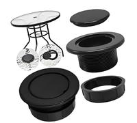 carotoe Ensemble d ' Inserts de Trou de Parasol de Table, Capuchon de Couvercle de Trou fileté en ABS avec écrou de retenue, pour Trous de Table de 2 Pouces sur Les Tables de Patio ou de terrasse