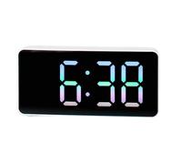 carotoe Fashion Miroir Surface Horloge électronique Snooze Alarme RVB Horloge numérique Grand LED Date Affichage de la température Moderne LED Miroir Alarme USB Horloges électroniques numériques