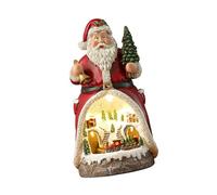 carotoe Figurine de Cabine de Noël, boîte à Musique en résine avec Train Rotatif pour la décoration de la Maison, d ' Anniversaire de Noël, décoration de Bonhomme de Neige avec Musique