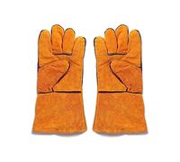 carotoe Gants de soudage en cuir de vache résistant à la, mitaines résistantes feu pour barbecue, four, gril, cheminées, de casserole, gants de barbecue en cuir de vache résistant à la