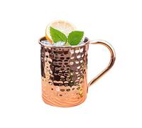 carotoe Gobelet fin plaqué cuivre de 400 ml avec finition scintillante, idéal pour un usage quotidien, verre en cuivre élégant