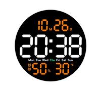 carotoe Horloge électronique 10" Grand écran Horloge numérique Claire pour Lire Grand écran LED télécommandé pour Divers réglages électroniques