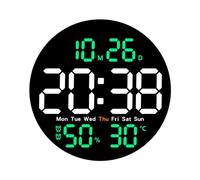carotoe Horloge électronique 10" Grand écran Horloge numérique Claire pour Lire Grand écran LED télécommandé pour Divers réglages électroniques
