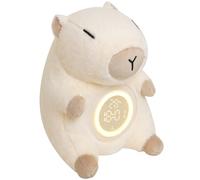 carotoe Kapibala - réveil en Peluche avec Affichage numérique, Lampe de lit à intensité Variable, Rechargeable par USB, Horloge pour décoration de Chambre à Coucher, Lampe d ' Animal de Dessin animé