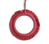 carotoe Miroir en macramé à Franges, Tapisserie Ronde Suspendue pour Chambre à Coucher, Appartement, entrée, décoration de la Maison, Miroir en macramé Suspendu
