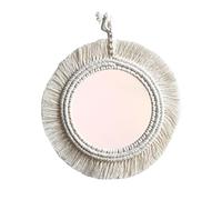carotoe Miroir en macramé à Franges, Tapisserie Ronde Suspendue pour Chambre à Coucher, Appartement, entrée, décoration de la Maison, Miroir en macramé Suspendu