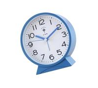 carotoe Réveil Rond Silencieux pour, Mouvement Silencieux, pour décor de Chambre à Coucher, Horloge de Bureau analogique, Alarme en Plastique à Piles