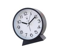 carotoe Réveil Rond Silencieux pour, Mouvement Silencieux, pour décor de Chambre à Coucher, Horloge de Bureau analogique, Alarme en Plastique à Piles