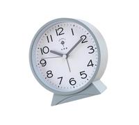 carotoe Réveil Rond Silencieux pour, Mouvement Silencieux, pour décor de Chambre à Coucher, Horloge de Bureau analogique, Alarme en Plastique à Piles