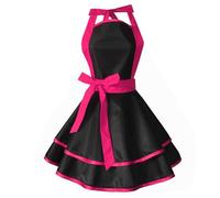 carotoe Tablier de cuisine chasuble belle chérie rétro tablier de cuisine robe à volants pour femmes filles mères cadeaux robe à volants