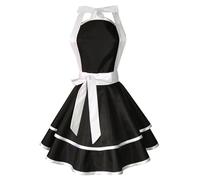 carotoe Tablier de cuisine chasuble belle chérie rétro tablier de cuisine robe à volants pour femmes filles mères cadeaux robe à volants