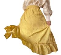 carotoe Tablier de taille avec cravate de cuisine à poches à la mode, demi-tablier à volants avec bandage réglable pour fleuriste, jardinage, Costume de de chambre réglable à la taille