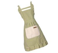 carotoe Tablier en coton et lin mélangé, bandes élastiques, accessoire de cuisine, de cuisson, unisexe, avec bandoulière réglable