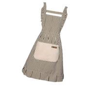 carotoe Tablier en coton et lin mélangé, bandes élastiques, accessoire de cuisine, de cuisson, unisexe, avec bandoulière réglable