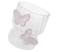carotoe Tasse en verre décorée de papillon artistique avec gaufrage et fonctionnelle pour améliorer l ' attrait visuel et l ' utilisation de boissons chaudes