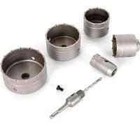 Carotteuse à béton - Adaptateur SDS-Plus - Ø40/68/80/100/120 mm - Longueur 50 mm - Acier au tungstène - Argenté