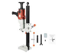 Carotteuse Diamant 2200W Ø180 mm, 1200 tr/min, Humide/Sec, Support | Carotteuse Béton 2200W, Ø180 mm max, 1200 tr/min, Perçage Humide/sec, Support Réglable, Embrayage et Protection Surcharge