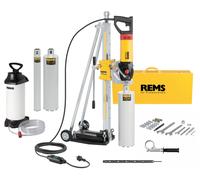 Carotteuse Picus SR 2200 W - Set Titan - REMS - avec colonne de carottage, réservoir d'eau et 3 couronnes - 183X01 R220