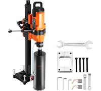 Carotteuse VEVOR Carotteuse diamantée avec diamètre de forage 2-30 cm avec support et carotteuse, 3500 W carotteuse robuste pour béton, utilisation à sec et à l'eau pour béton brique