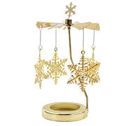 Carousel à Bougies,Carrousel Tournant Doré de Noël avec Éclairage Rotatif | Décoration de Table pour Cuisine Mariage Fête Restaurant Salle de Bain Appartement Anniversaires