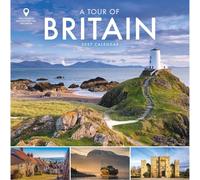 Carousel Worldwide A Tour of Britain Calendrier mural 2027, 12 mois, paysages britanniques emblématiques