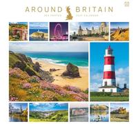 Carousel Worldwide Around Britain Calendrier mural carré 2027 sur 12 mois, paysages et monuments emblématiques du Royaume-Uni