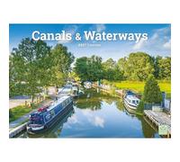 Carousel Worldwide Canals & Waterways Calendrier mural 2027, format A4, calendrier mensuel sur 12 mois, photographie en couleur des canaux et des voies navigables