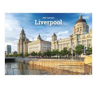 Carousel Worldwide Liverpool Calendrier mural 2027, format A5, calendrier mensuel sur 12 mois, photographie de Liverpool en couleur