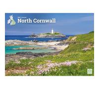 Carousel Worldwide North Cornwall Calendrier mural 2027, format A4, calendrier mensuel sur 12 mois, photographie en couleur des Cornouailles du Nord