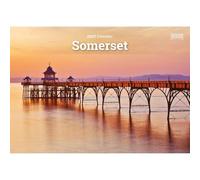 Carousel Worldwide Somerset Calendrier mural 2027, format A5, calendrier mensuel sur 12 mois, photographie somerset en couleur
