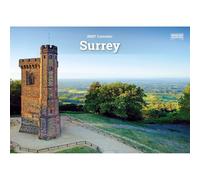 Carousel Worldwide Surrey Calendrier mural 2027, format A5, calendrier mensuel sur 12 mois, photographie Surrey en couleur