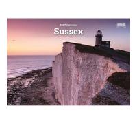 Carousel Worldwide Sussex Calendrier mural 2027, format A5, calendrier mensuel sur 12 mois, photographie de Sussex en couleur