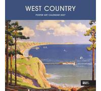 Carousel Worldwide West Country Poster Art 2027 Calendrier mural 12 mois Œuvre d'art régionale rétro