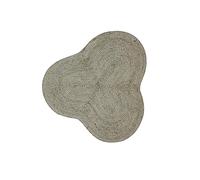 carpetfine Tapis Jute Alia Ronde Couleur Taupe 120x120 cm tissé à la Main en Jute | Modèle Naturel Moderne Uni à Tissage Plat de Style Boho pour Le Salon et la Chambre à Coucher