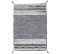 carpetfine Tapis tissé à Plat Kilim Azizi Gris 120x170 cm | Tapis Moderne pour Le Salon et la Chambre à Coucher