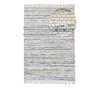 carpetfine Tapis tissé à Plat Kilim Chindi Beige 200x290 cm | Tapis Moderne pour Le Salon et la Chambre à Coucher
