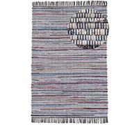 carpetfine Tapis tissé à Plat Kilim Chindi Gris 200x290 cm | Tapis Moderne pour Le Salon et la Chambre à Coucher