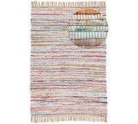 carpetfine Tapis tissé à Plat Kilim Chindi Taupe 120x170 cm | Tapis Moderne pour Le Salon et la Chambre à Coucher