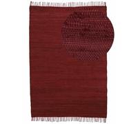 carpetfine Tapis tissé à Plat Kilim Chindi Uni Couloir Violet 120x170 cm | Tapis Moderne pour Le Salon et la Chambre à Coucher