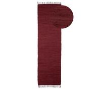 carpetfine Tapis tissé à Plat Kilim Chindi Uni Couloir Violet 70x240 cm | Tapis Moderne pour Le Salon et la Chambre à Coucher