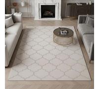 CARPETIA Tapis marocain pour Entrée & Salon | Facile d'entretien & résistant | Beige Taille 120x170 cm, Taille 120 x 170 cm
