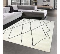 CARPETIA Tapis Moelleux pour Entrée | intérieur & extérieur | Design Abstrait Losange Größe 120x170 cm